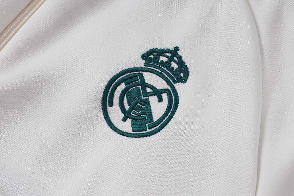 Real Madrid Teal & White -  Full Zip  Tracksuit