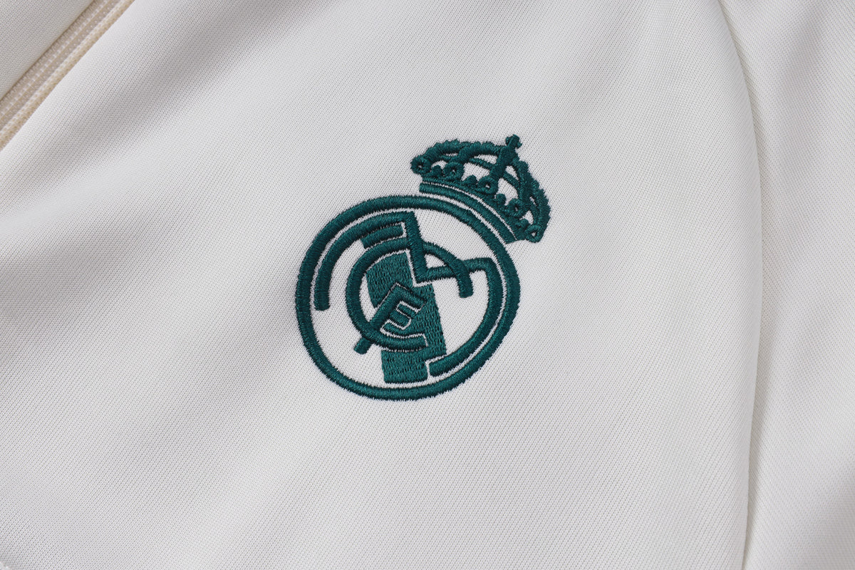 Real Madrid Teal & White -  Full Zip  Tracksuit