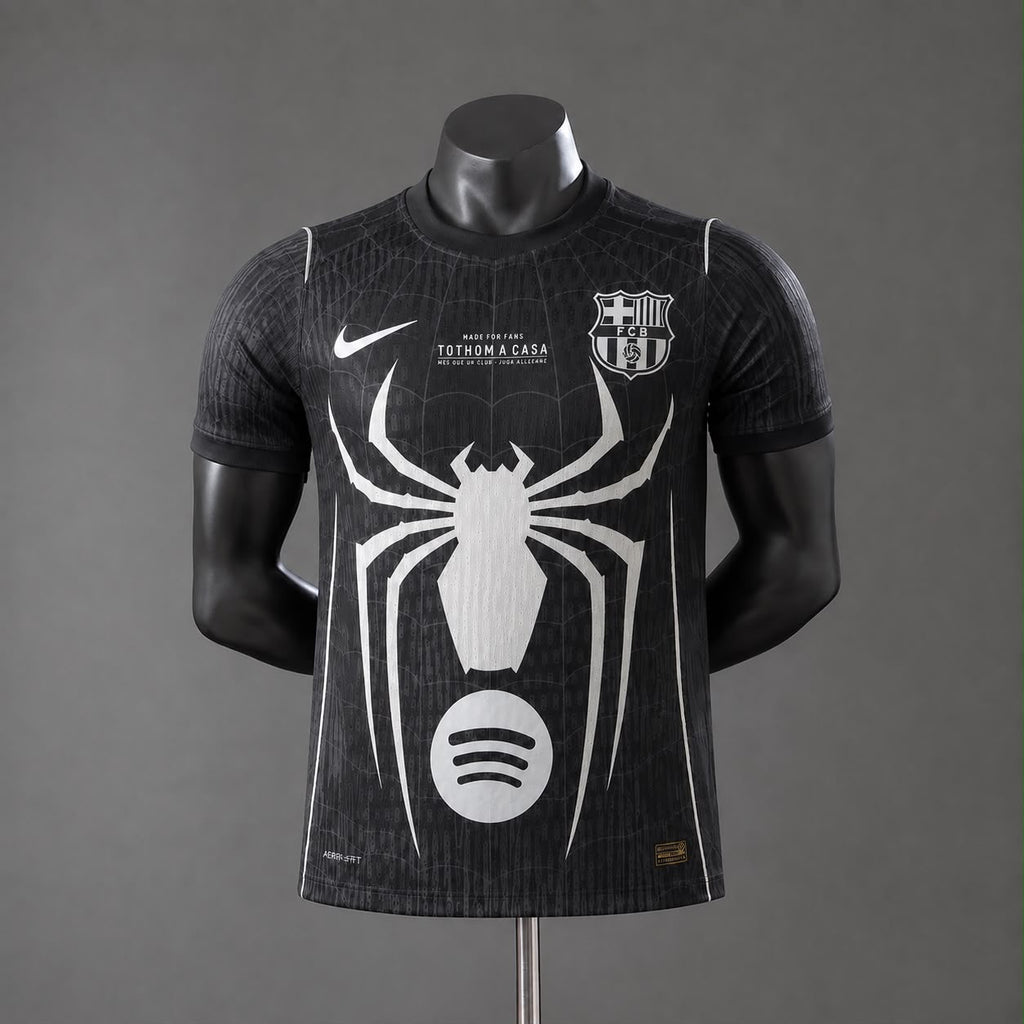 26-27 Barcelona x SpiderMan Black - Player Version
