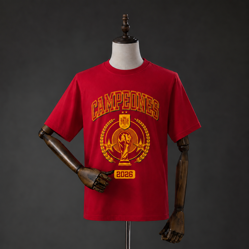 Spain "We Are Champions" T-Shirt Red