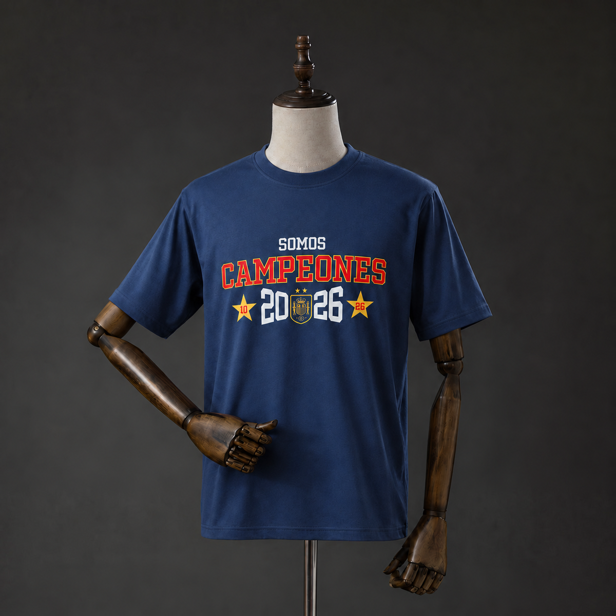 Spain "We Are Champions" T-Shirt Blue