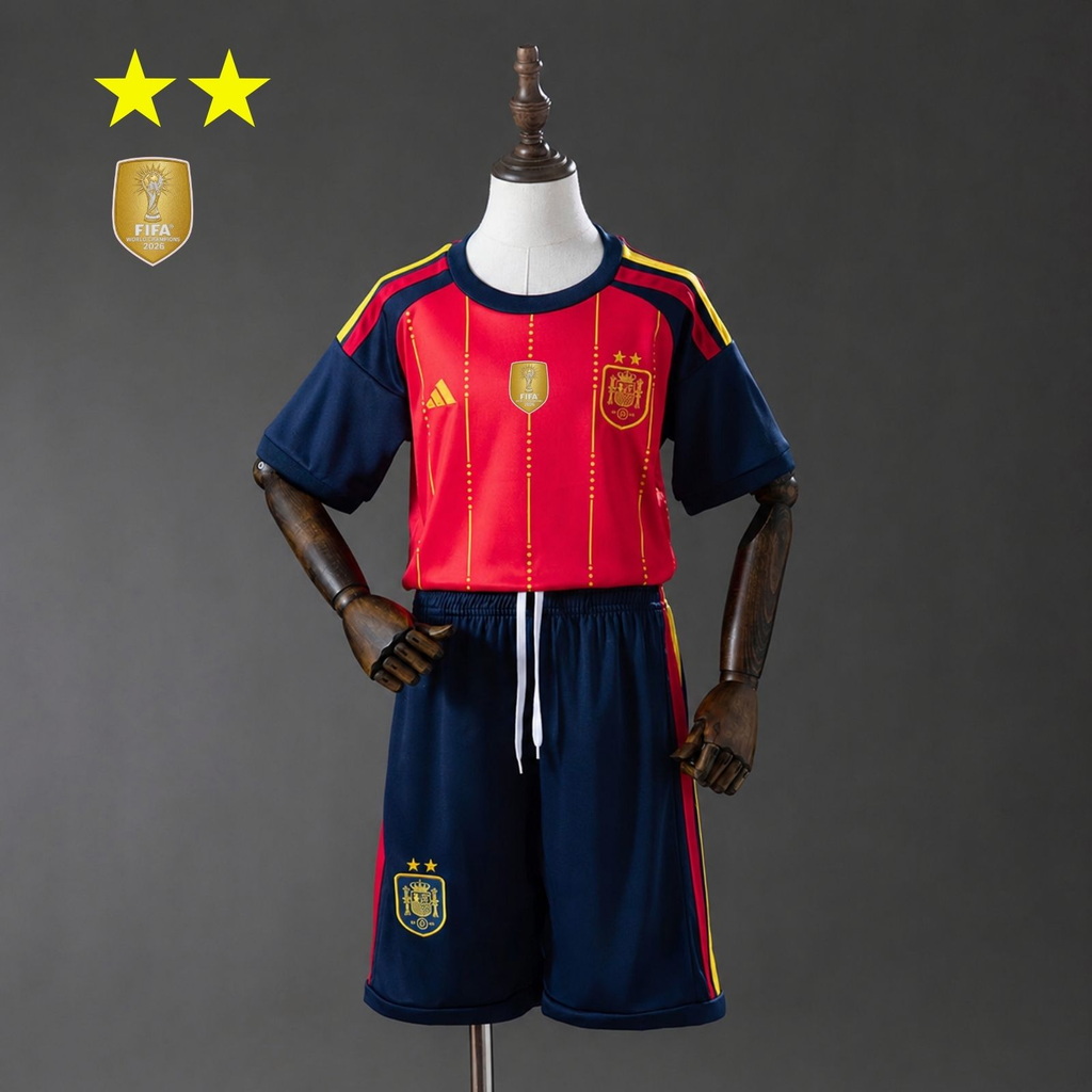 Spain 2026 Home 2-Star Champion Edition Kids Kit