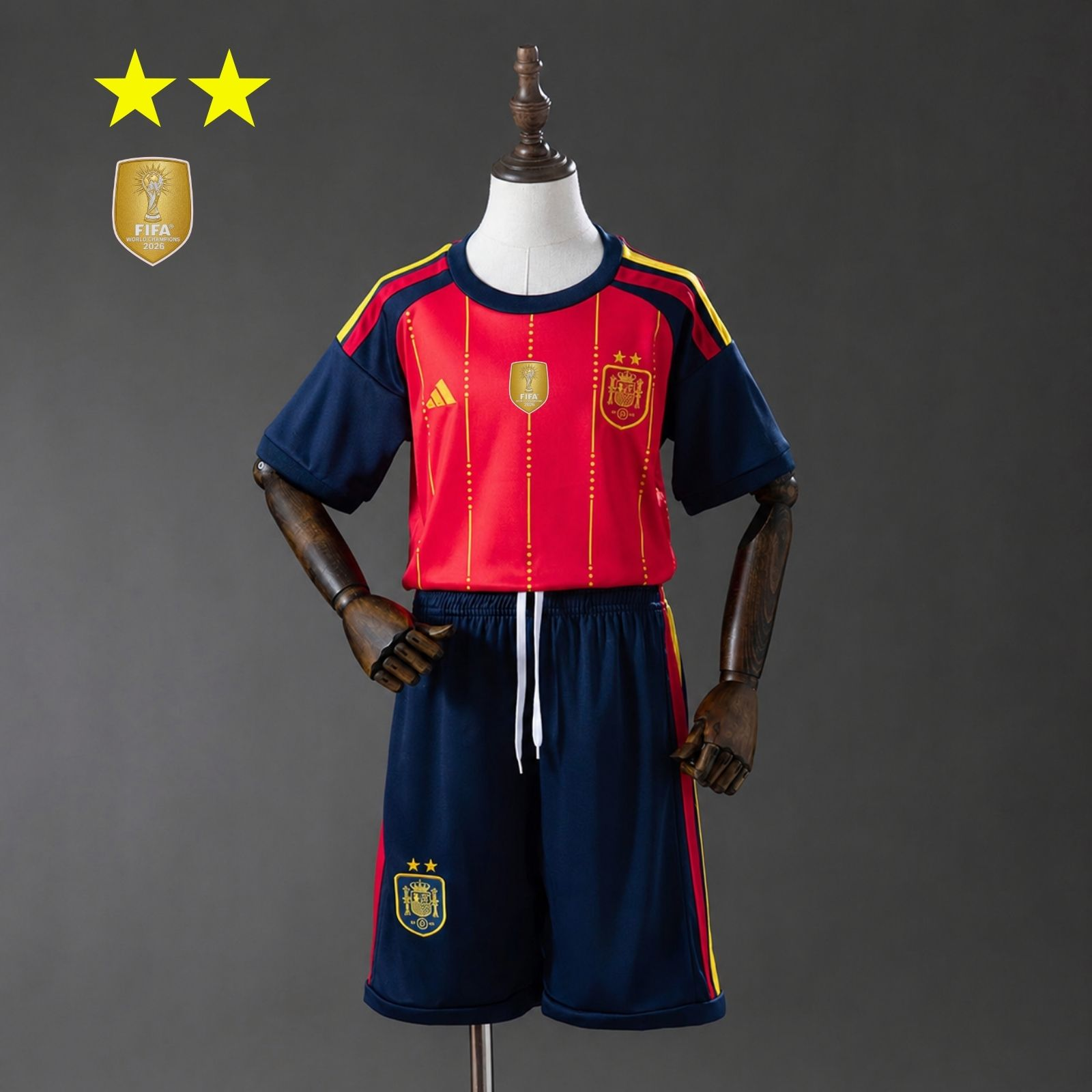 Spain 2026 Home 2-Star Champion Edition Kids Kit
