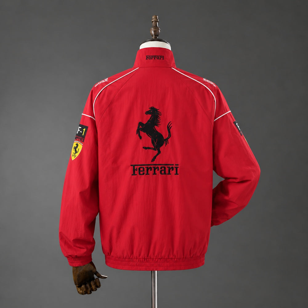 F1 Ferrari Retro Racing Full-Zip Jacket - Red