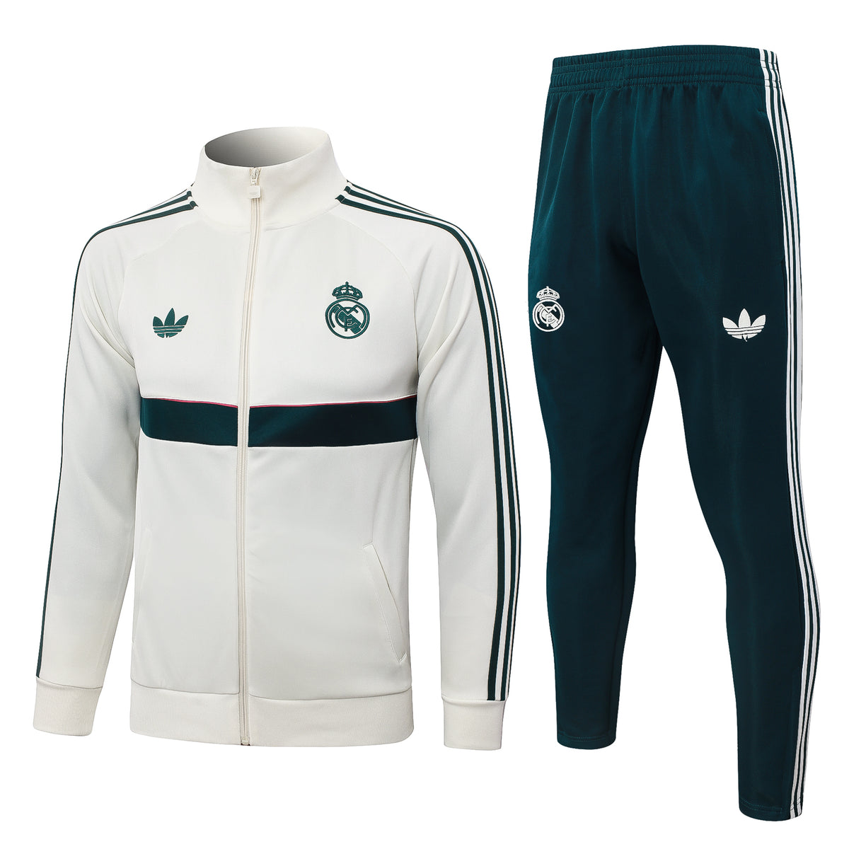 Real Madrid Teal & White -  Full Zip  Tracksuit